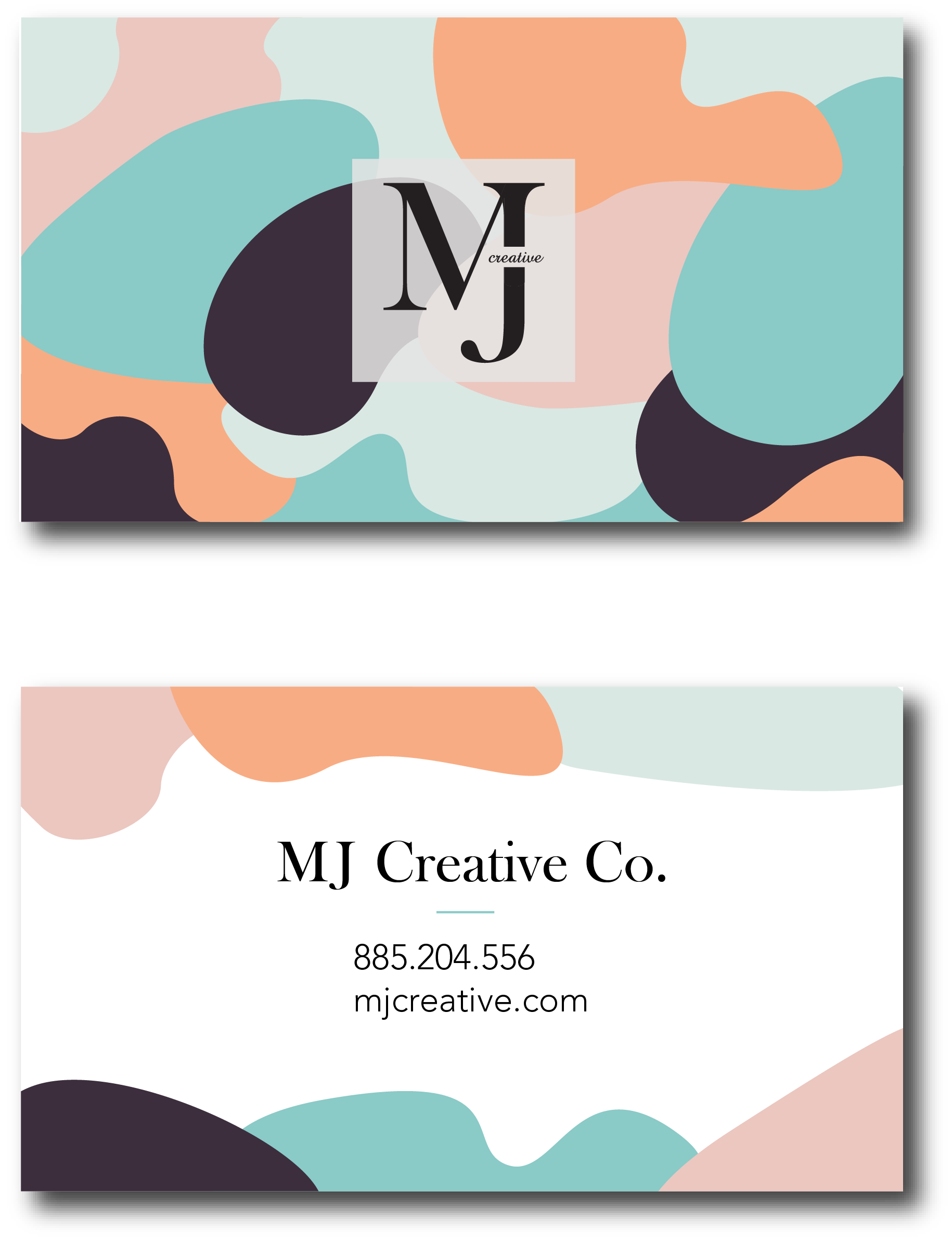 Boho style business card